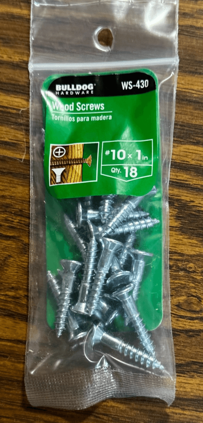 3 Pack Bulldog Hardware Wood Screws 18 Count Pack #10 x 1" WS-430 New In Package - Thumbnail 2