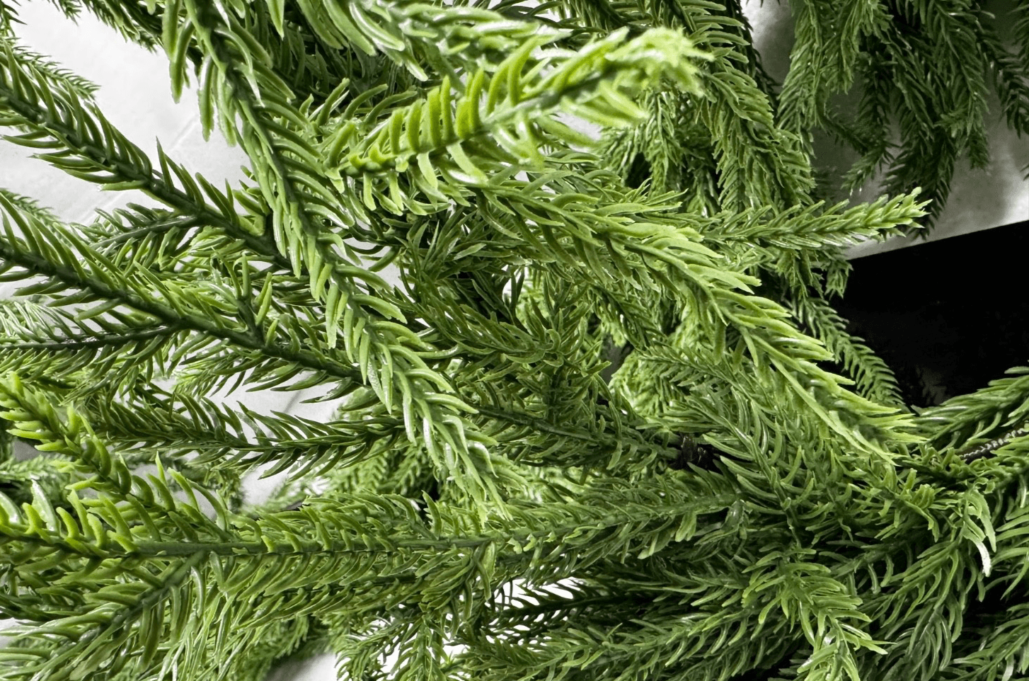 Artificial Soft Plastic In/Out Weeping Willow Pine 72" Garland with Battery LED - Thumbnail 4