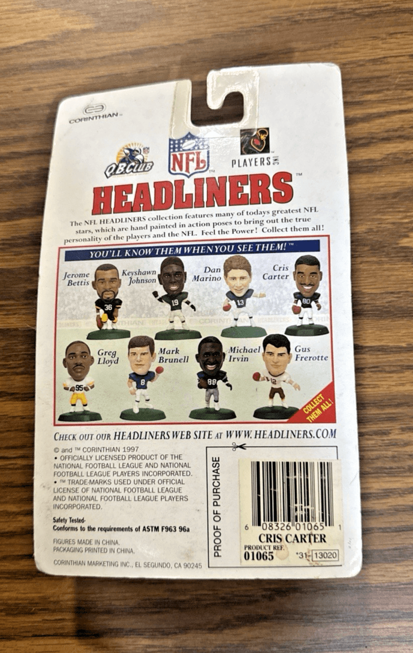 CORINTHIAN NFL HEADLINERS PLAYER CRIS CARTER BRAND NEW SUPER RARE 1:64 MINT - Thumbnail 2