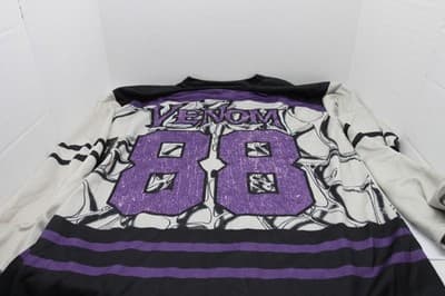 Marvel Venom NWT Hockey Jersey Size Medium Purple Black Spider-Man NEW - Thumbnail 6
