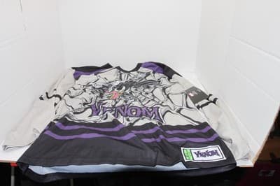 Marvel Venom NWT Hockey Jersey Size Medium Purple Black Spider-Man NEW - Thumbnail 2