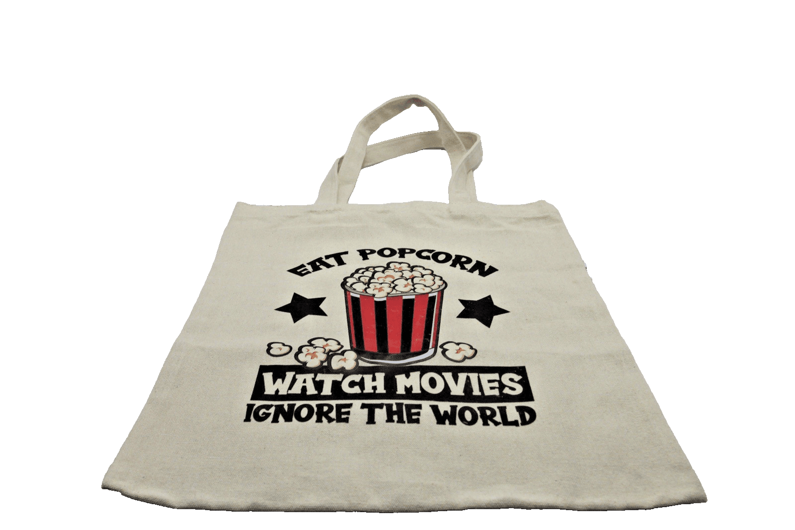 'Eat Popcorn Watch Movies Ignore the World' Tote Friends TV Show - Image 1