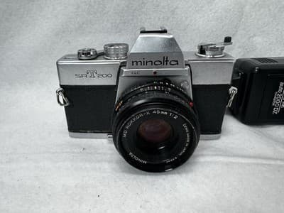 Minolta SRT 200 35mm Film Camera w/ 45mm Lens – Excellent Condition - Thumbnail 8
