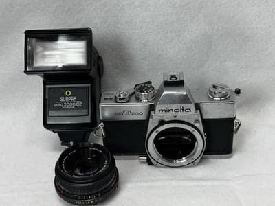 Minolta SRT 200 35mm Film Camera w/ 45mm Lens – Excellent Condition - Image 1