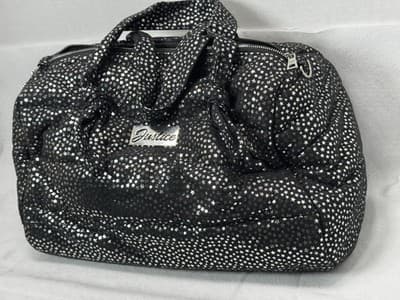 Justice Girls BLACK &Silver Star Print Quilted Duffle Bag - Thumbnail 3