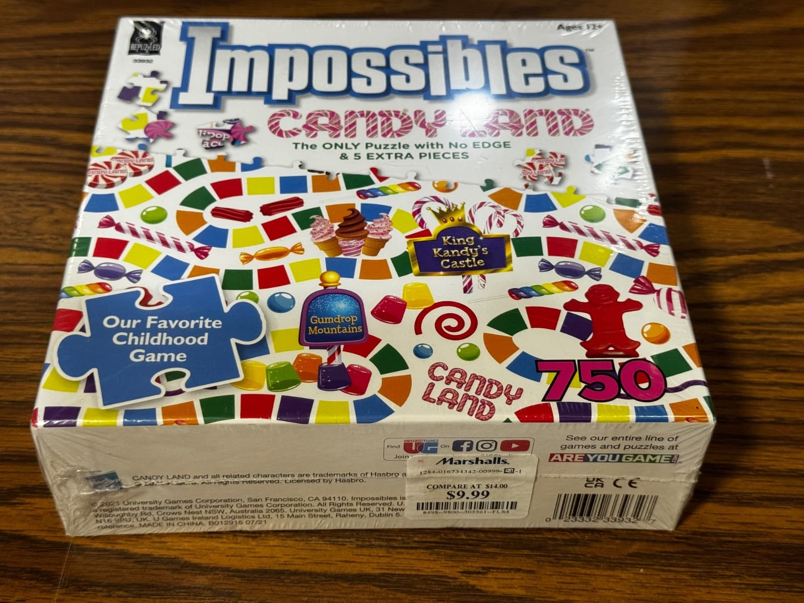 Hasbro Impossibles Candy Land Jigsaw Puzzle 750 Borderless Puzzle Sealed NEW - Thumbnail 3