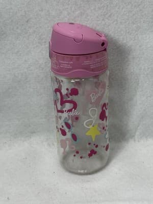 BARBIE LICENSED TRADEMARK Thermos 12 oz Kid's Funtainer Water Bottle PINK - Thumbnail 3