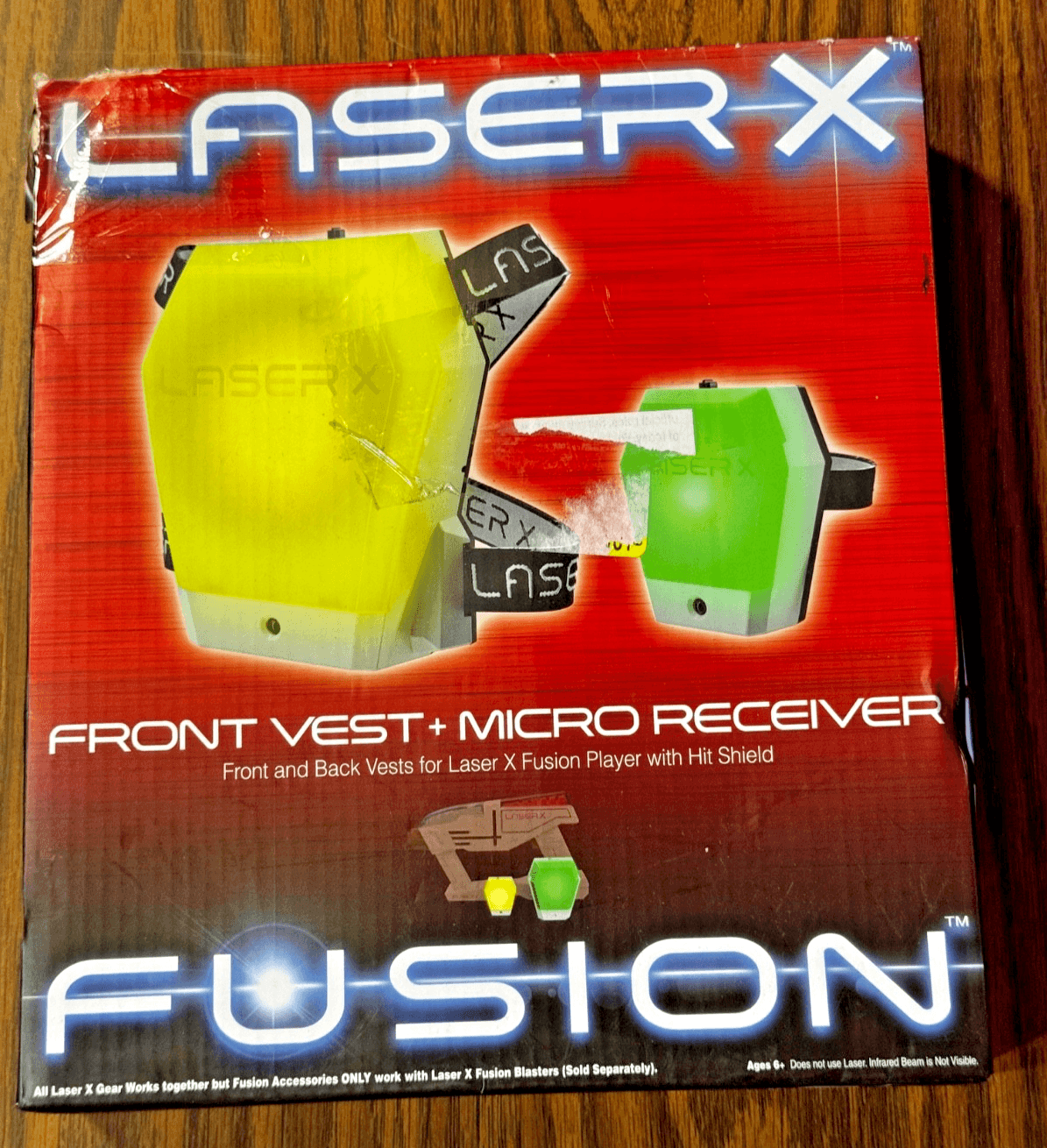 Laser X Fusion Front and Back Vests + Micro Receiver Laser tag New/Damaged Box - Image 1
