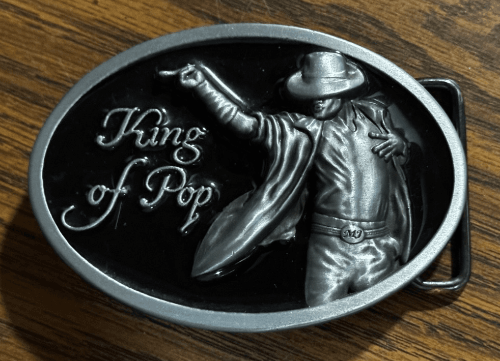 NOS* VINTAGE **MICHAEL JACKSON** ROCK BAND MUSIC PERFORMERS MENS BELT BUCKLE - Image 1
