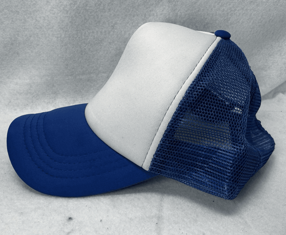 90's Vintage MESH TRUCKER CAP SNAP BACK (BLUE) - Thumbnail 2