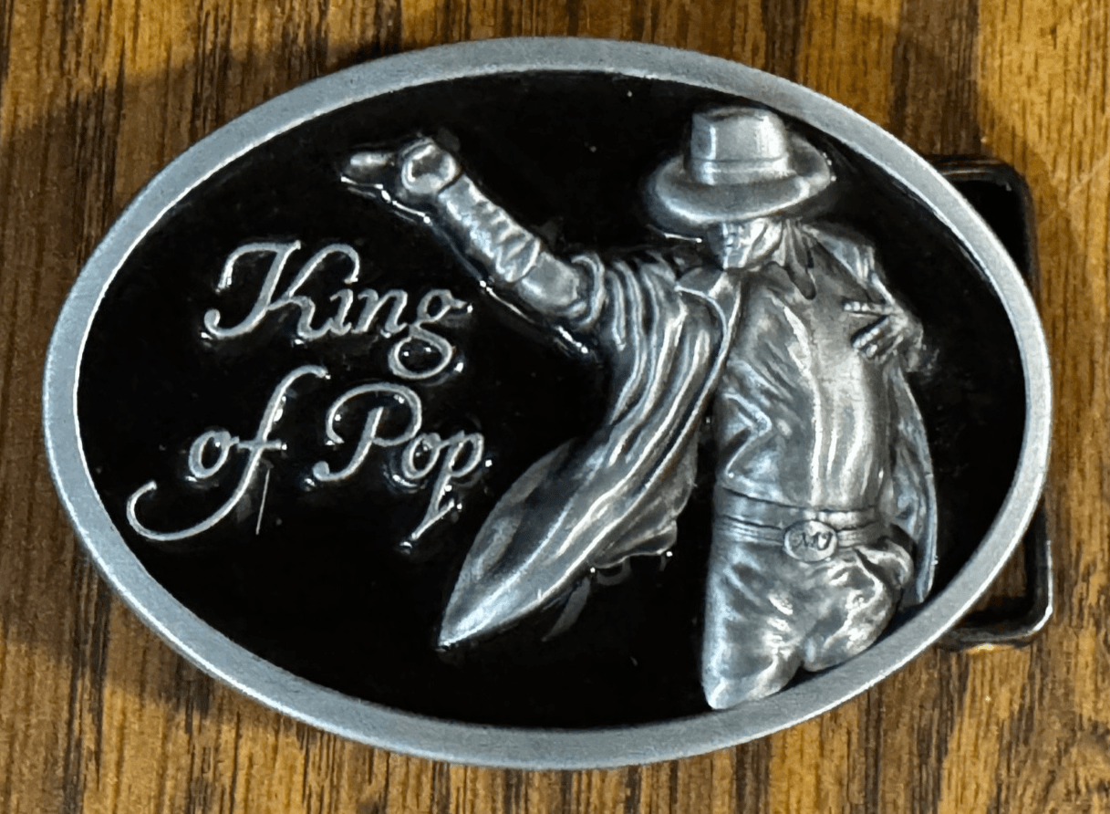 NOS* VINTAGE **MICHAEL JACKSON** ROCK BAND MUSIC PERFORMERS MENS BELT BUCKLE - Thumbnail 4