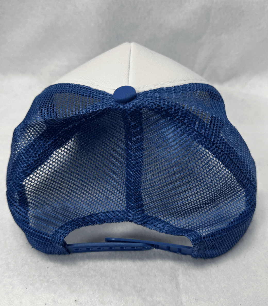 90's Vintage MESH TRUCKER CAP SNAP BACK (BLUE) - Thumbnail 4