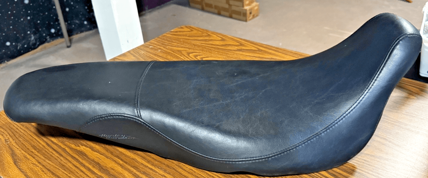 Harley Davidson Seat RDW-92/61-0067 Black OEM Used Slimmed See Description - Image 1