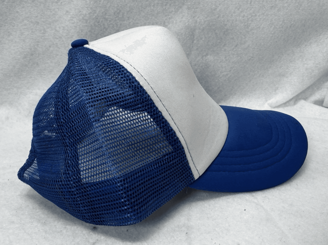 90's Vintage MESH TRUCKER CAP SNAP BACK (BLUE) - Thumbnail 3