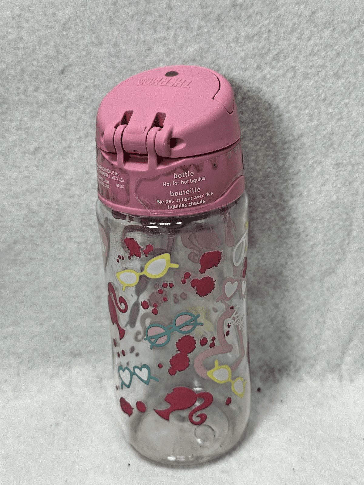 BARBIE LICENSED TRADEMARK Thermos 12 oz Kid's Funtainer Water Bottle PINK - Thumbnail 2