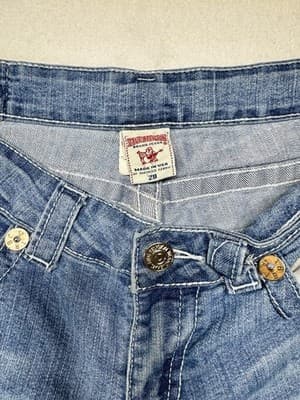 True Religion Bootcut Denim Women Blue Jeans Size 28 RARE PAIR - Thumbnail 3