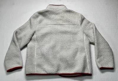 Tommy Hilfiger Jacket Women's LARGE White Essential Sherpa Full Zip Pocket Coat - Thumbnail 3