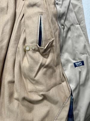 Ralph Lauren Chaps Trench Coat Mens 42R Beige Removable Lining - Thumbnail 8