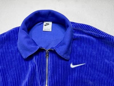 Nike Sportswear Women's Rib Velour Cropped Hoodie Size LARGE - Thumbnail 2