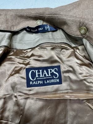 Ralph Lauren Chaps Trench Coat Mens 42R Beige Removable Lining - Thumbnail 5
