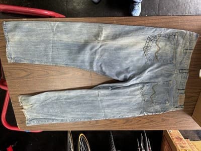 Vintage Wrangler Relaxed Straight Fit Jeans 44x29 Black Denim Silvertab Style - Thumbnail 2