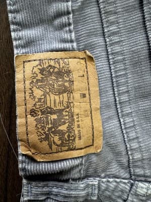 Vintage Wrangler Gray Corduroy Pants Boys Size 27x23 Faded Youth - Thumbnail 2
