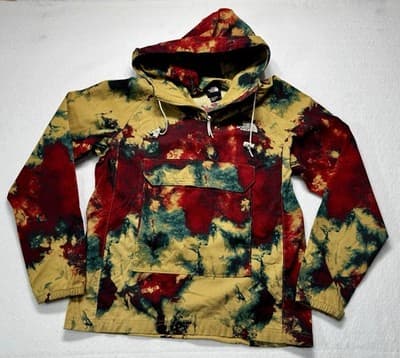The North Face Class V Pullover Jacket Mens SMALL Yellow Red Tie Dye Multicolor - Image 1