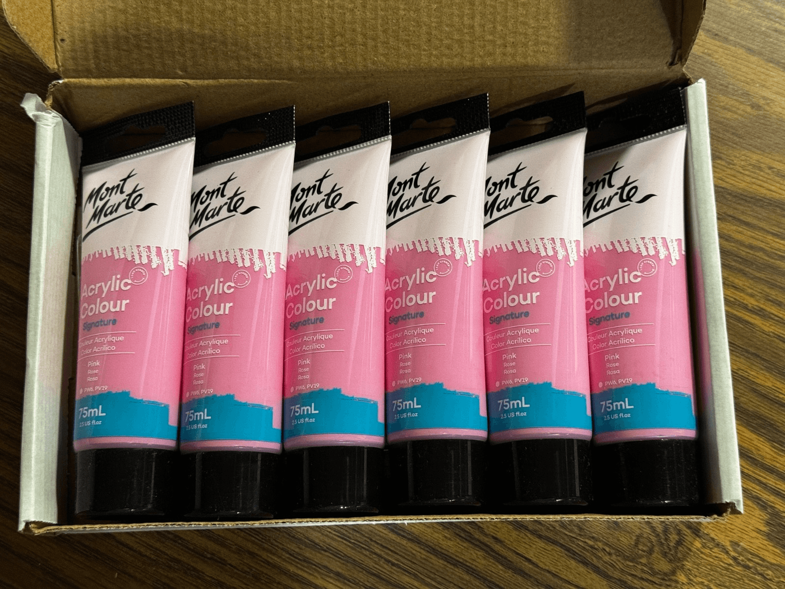 6 Mont Marte Signature Titanium Acrylic Color Paint - 75 mL Various Colors New - Image 1