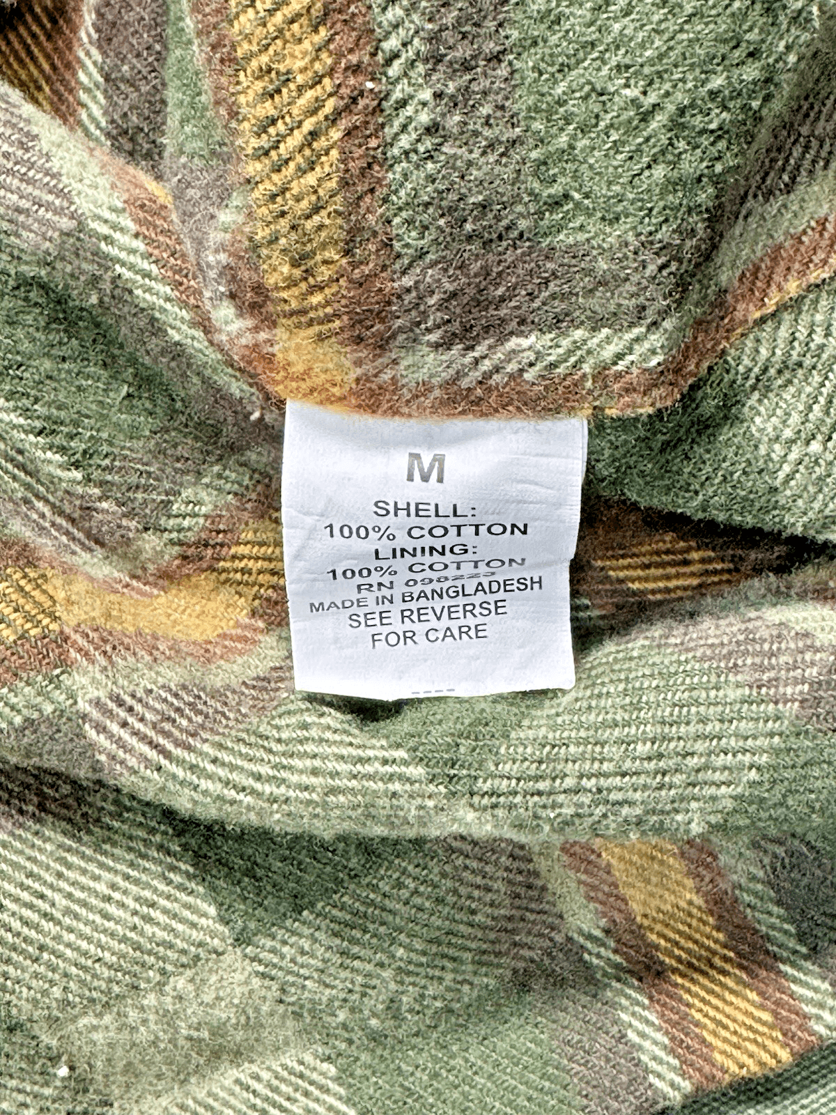 Brazos Work Force M Olive Green Flannel Lined Canvas Chore Jacket Snap Front - Thumbnail 5