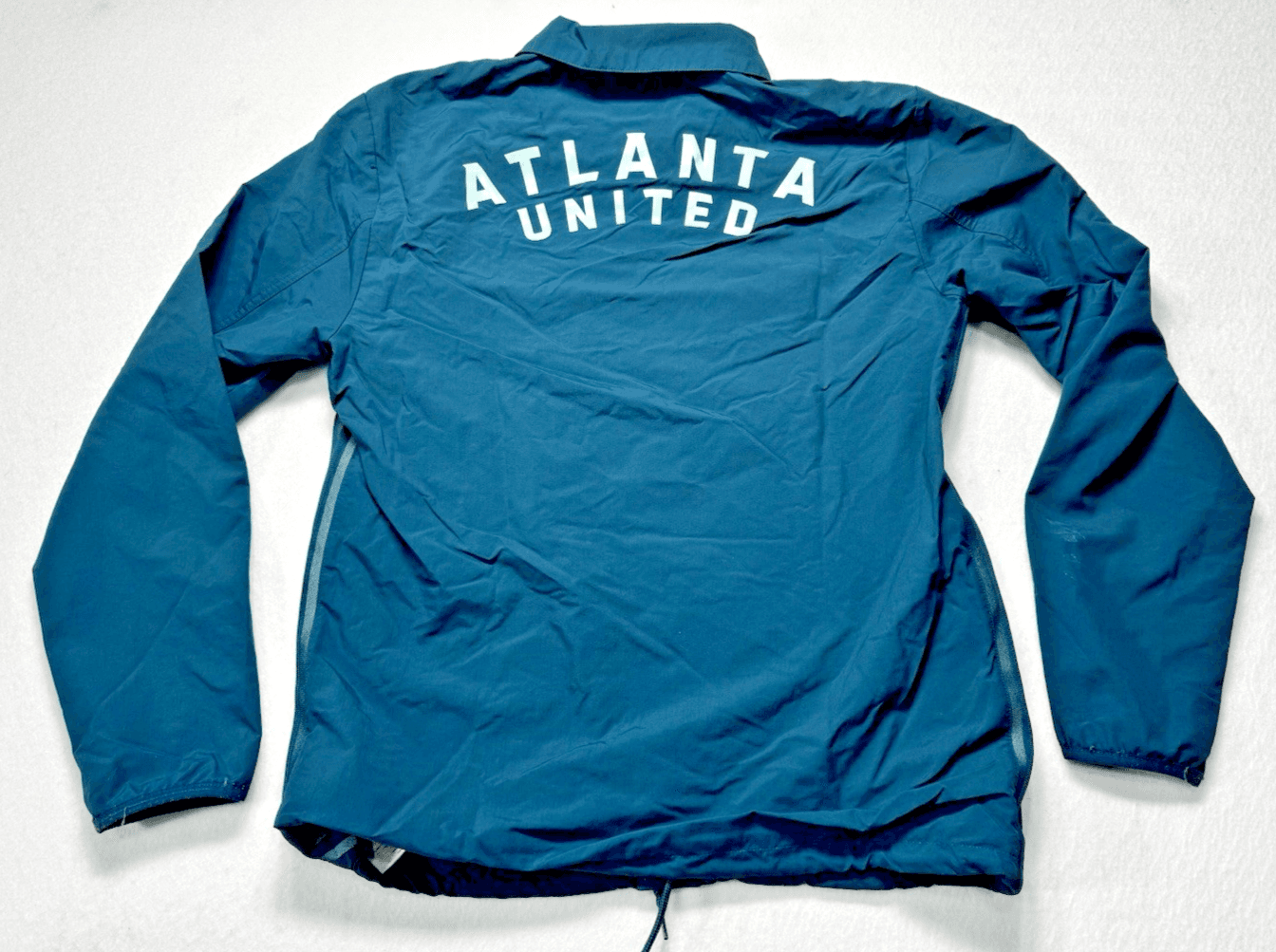 Adidas Green Atlanta United FC Anthem Mens SMALL Green Full Snap Soccer Jacket - Thumbnail 4