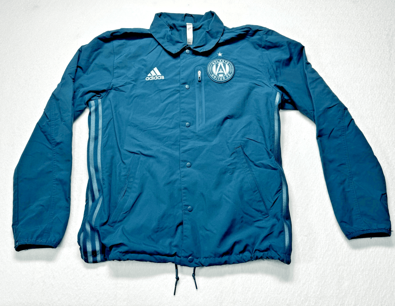 Adidas Green Atlanta United FC Anthem Mens SMALL Green Full Snap Soccer Jacket - Image 1