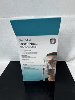 New CPAP Silicone Nasal Mask Size Small Cushion + HeadGear NuvoMed - Thumbnail 2