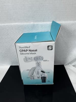 New CPAP Silicone Nasal Mask Size Small Cushion + HeadGear NuvoMed - Thumbnail 3