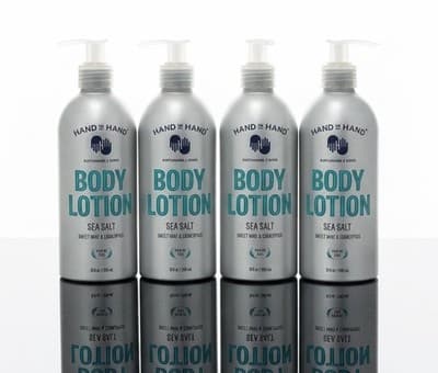 Hand In Hand Body Lotion Sea Salt Sweet Mint & eucalyptus 10 Oz 4 Pack Bulk - Image 1