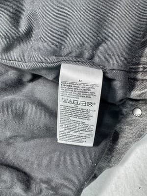 Vintage Gap Denim Coat Mens MEDIUM Gray Wool Lined Chore Barn Plaid Relaxed - Thumbnail 6
