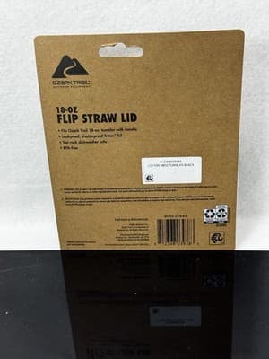 Ozark Trail Black 18oz Flip Straw Lid Fits Ozark Trail 18oz Tumbler With Handle - Thumbnail 2