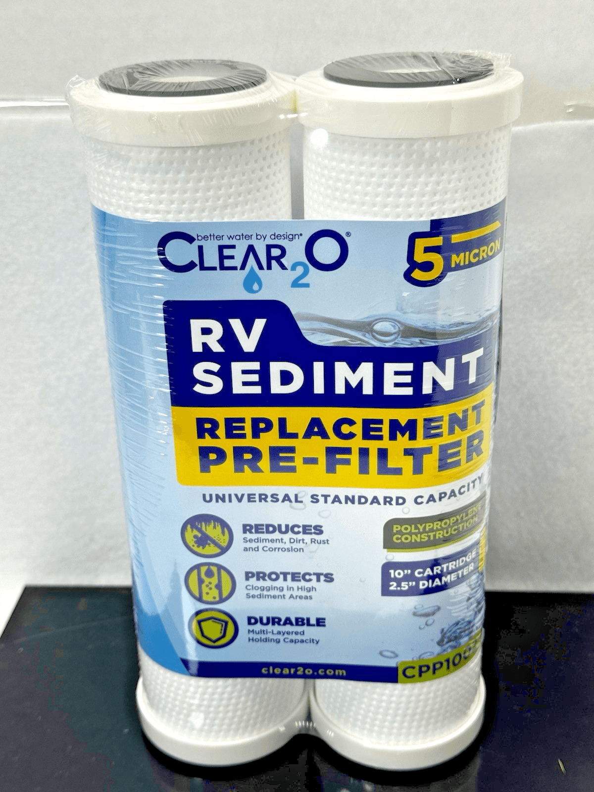 NEW CLEAR2O RV Sediment Replacement Pre Filter Water 5 Micron 10” CPP1002 - Image 1