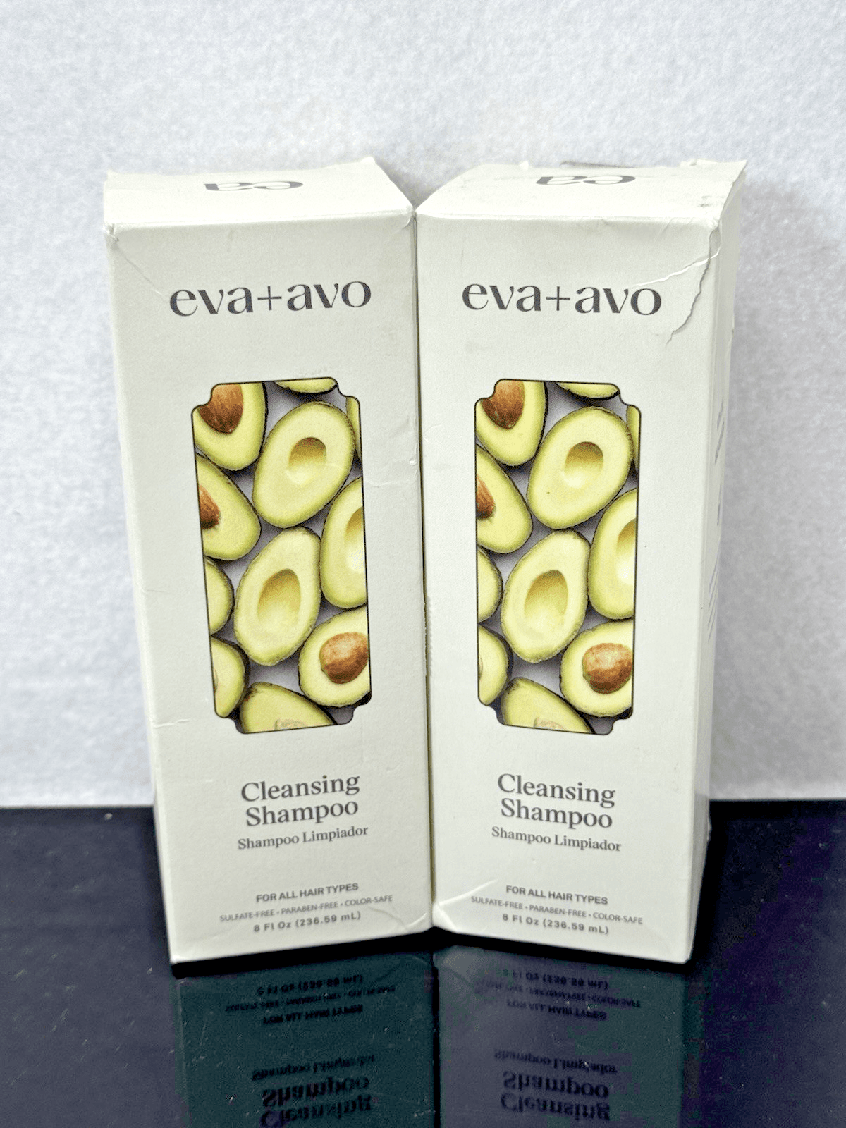 Eva + Avo Cleansing Shampoo For All Hair Types 8 oz w/ Avocado & Rosemary Oil - Image 1