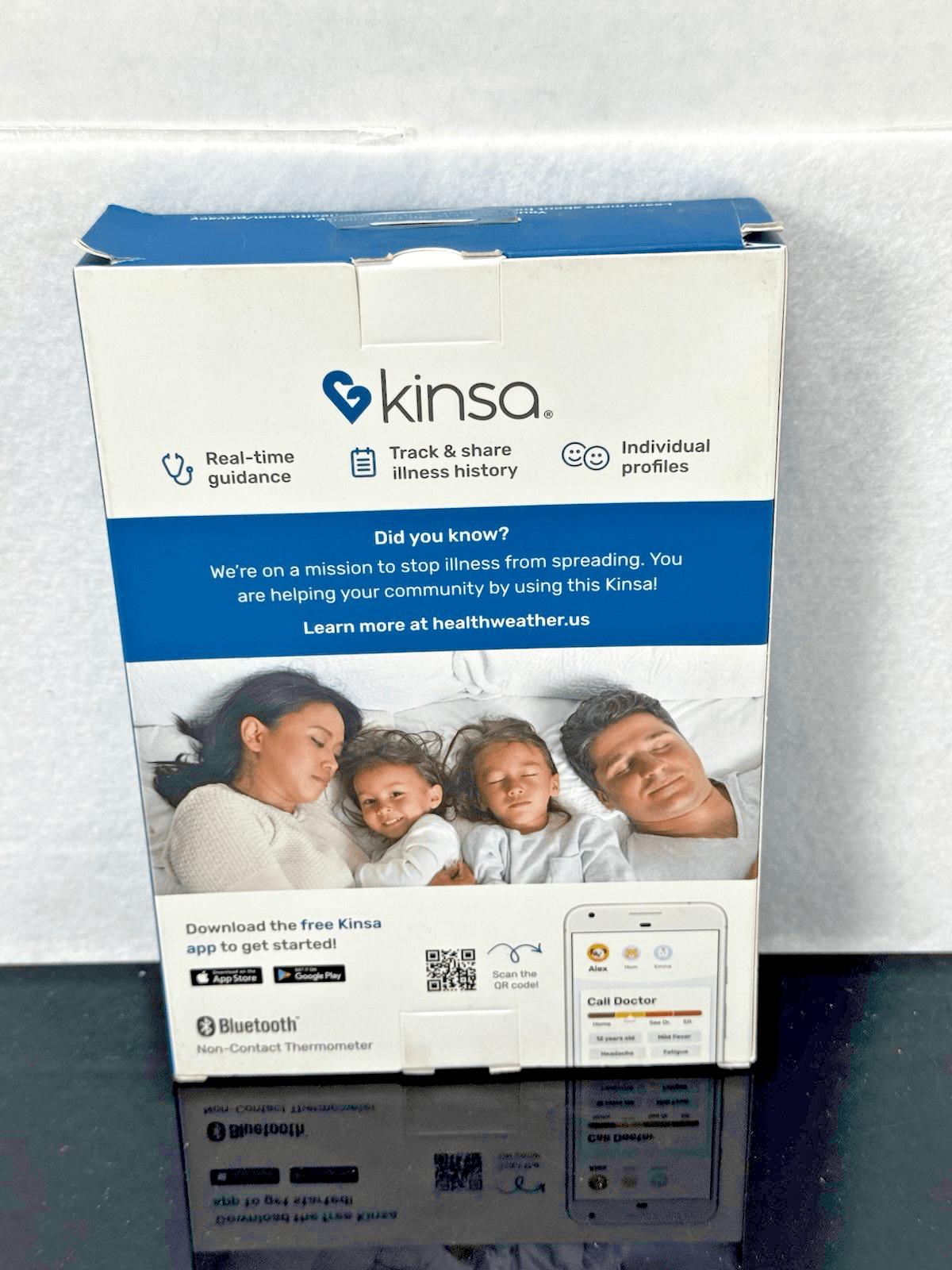 Kinsa Quick Scan Non-Contact Smart Digital Bluetooth Thermometer 1 Sec Readings - Thumbnail 2