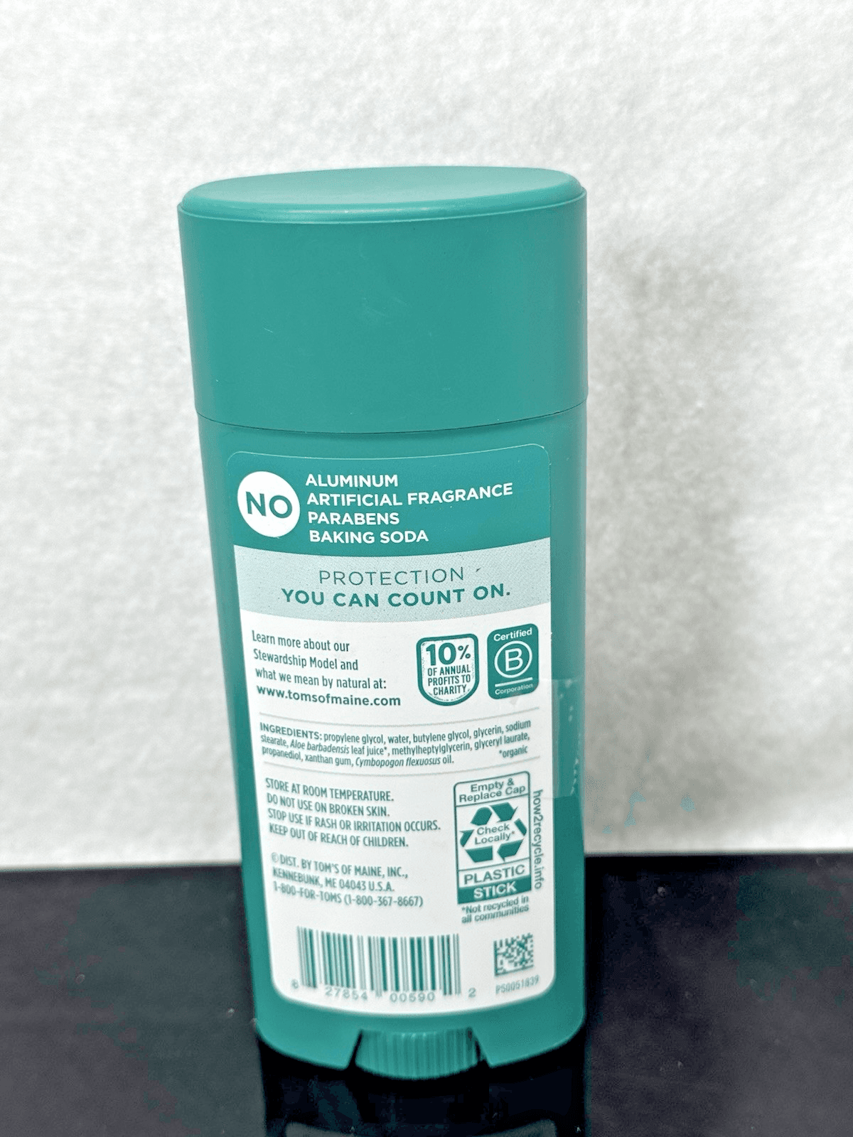Tom's of Maine Deodorant Stick All Natural Unscented Aluminum Free - Thumbnail 2