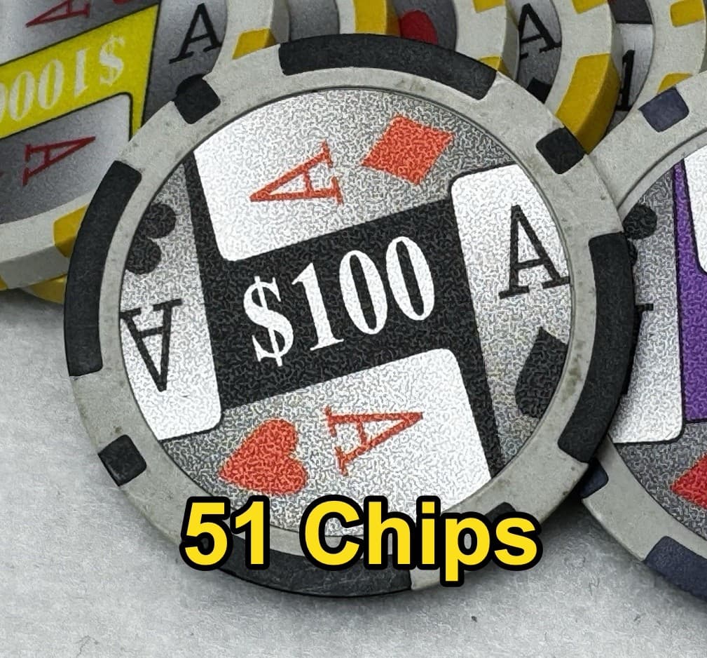Poker chips authentic 249 chips Multicolor $100 $500 $1000 $10000 HIGH QUALITY - Thumbnail 3