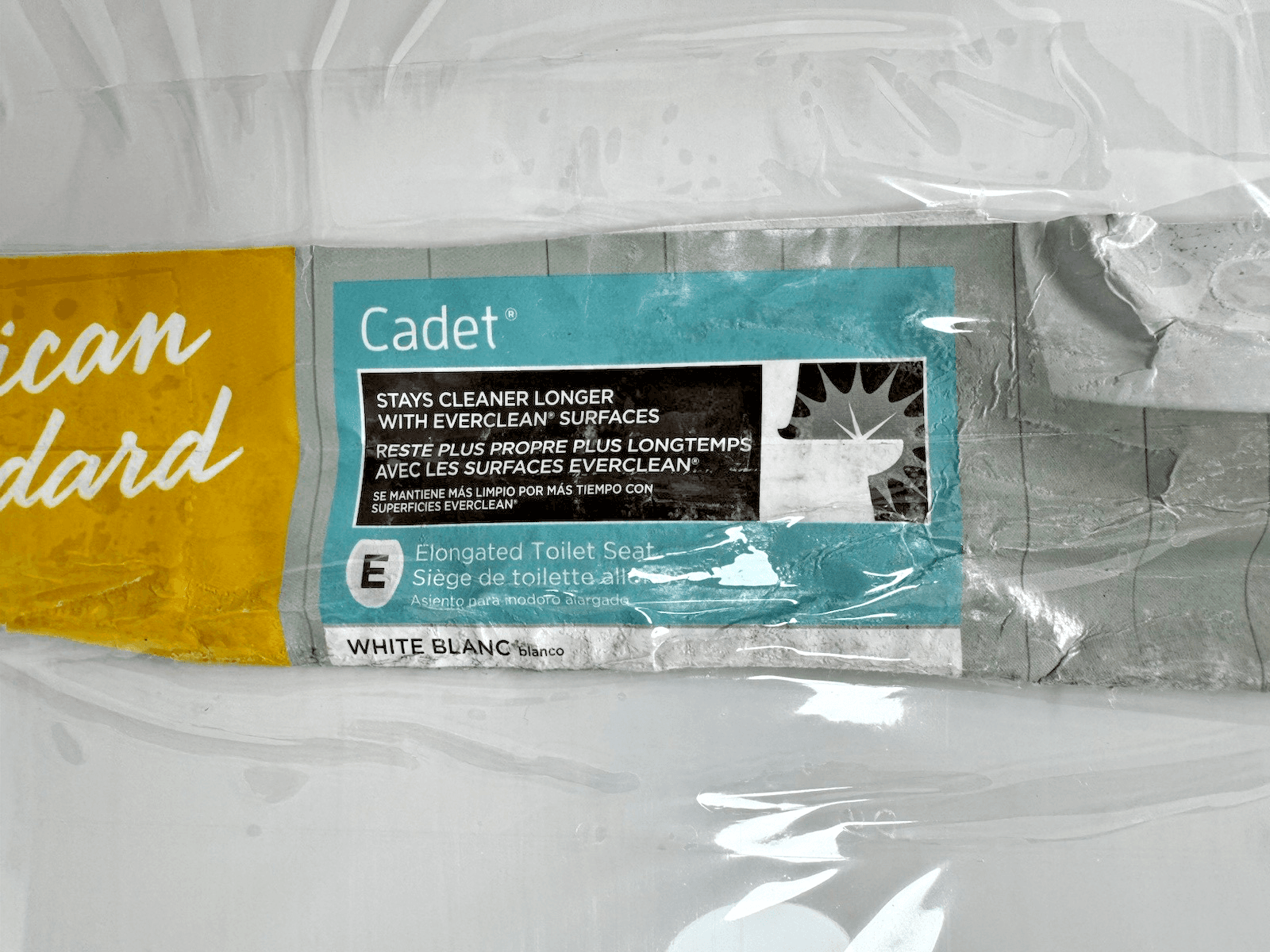 American Standard E White Cadet 1001-246-737 Toilet Seat 5257.246.737 - Thumbnail 2