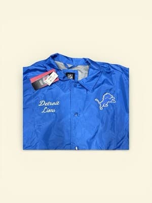 Detroit Lions Coaches Game Jacket NFL Blue NWT SIZE LARGE - Thumbnail 5