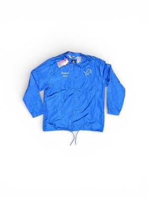 Detroit Lions Coaches Game Jacket NFL Blue NWT SIZE LARGE - Thumbnail 3
