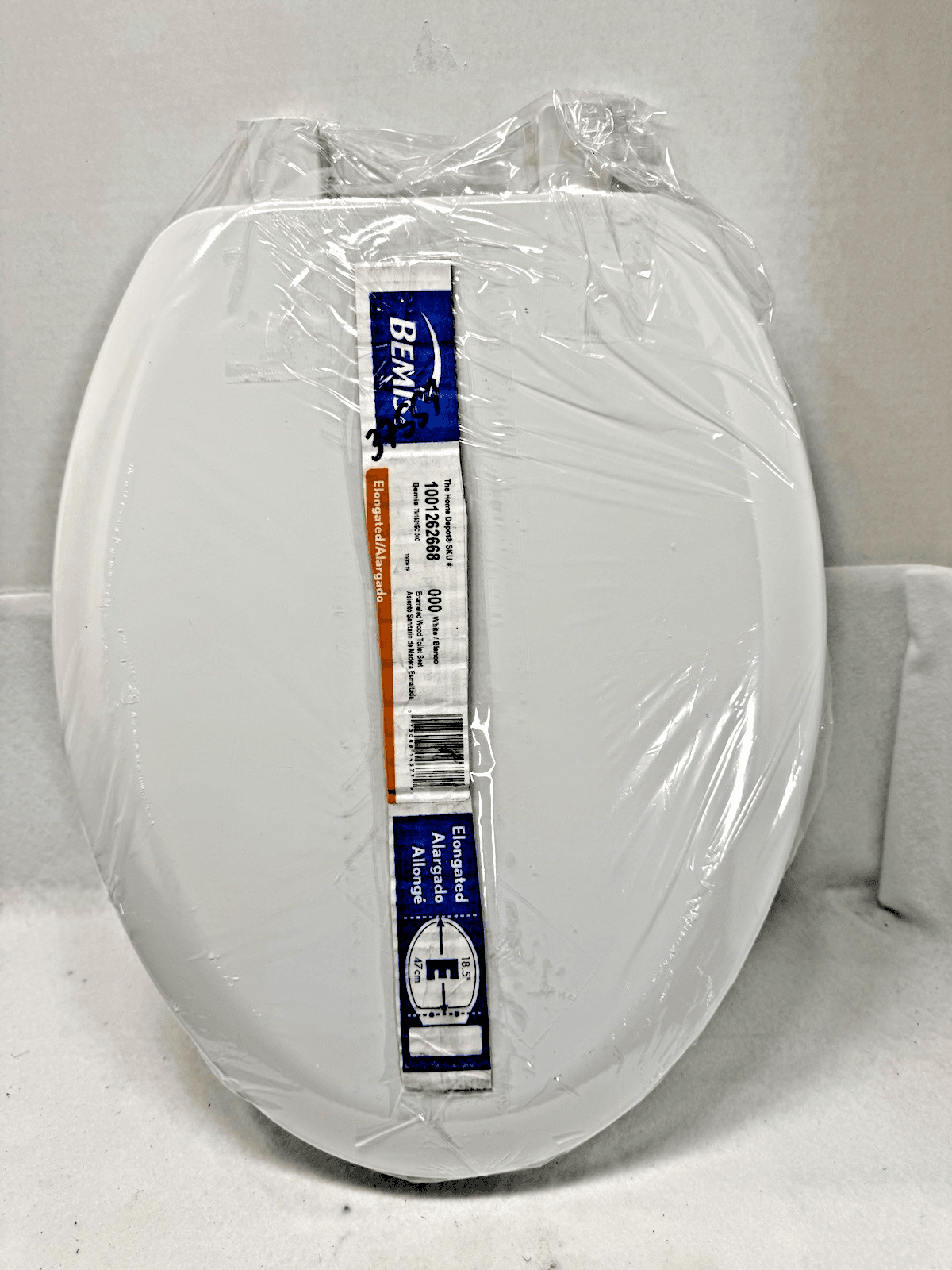 Bemis Elongated Toilet Seat White 1001-262-668-000 18.5" - 47cm - Image 1