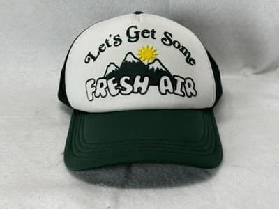 VINTAGE 80'S LETS GET SOME FRESH AIR Hat Snapback Trucker Rare - Image 1