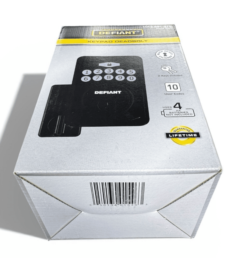 Defiant Radius Matte Black Single Cylinder Electronic Keypad Deadbolt - Thumbnail 4