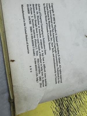 Hunches in Bunches Dr. Seuss Hardcover Book Club Edition 1982 Used Library Book - Thumbnail 4
