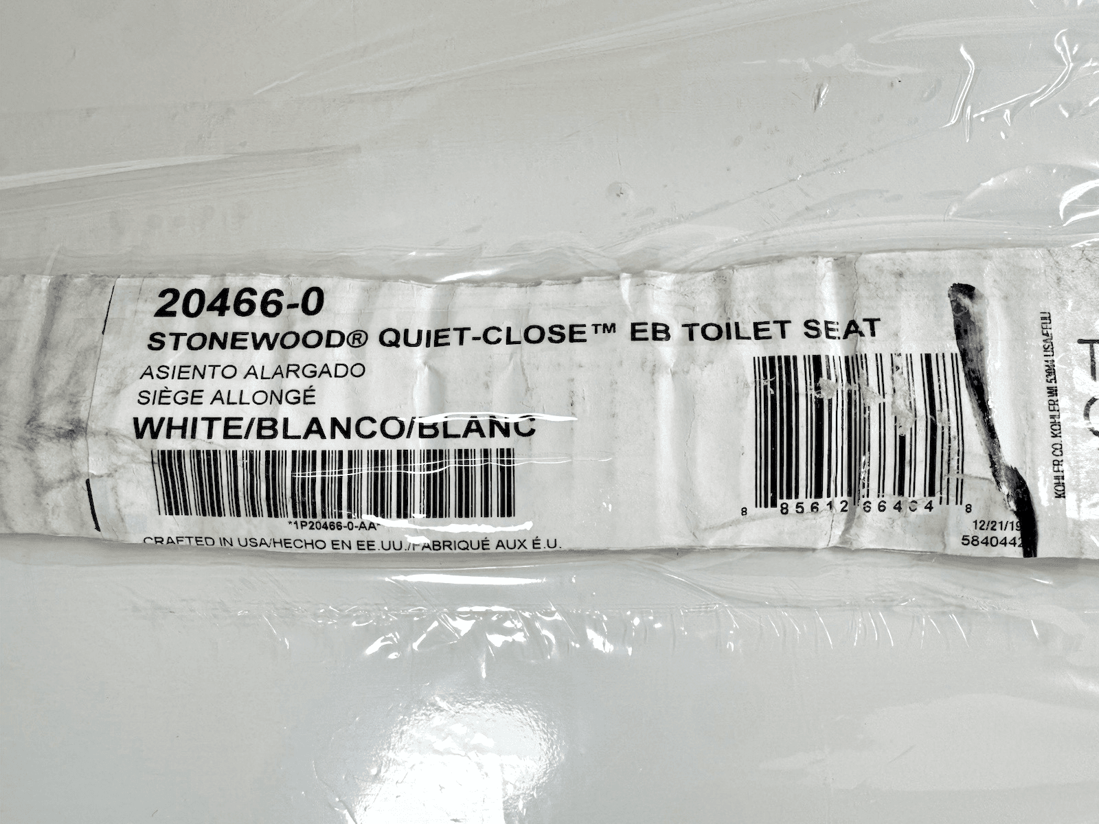 Kohler 20466-0 Stonewood Elongated Toilet Seat with Quiet-Close~White~18 5/8” - Thumbnail 3