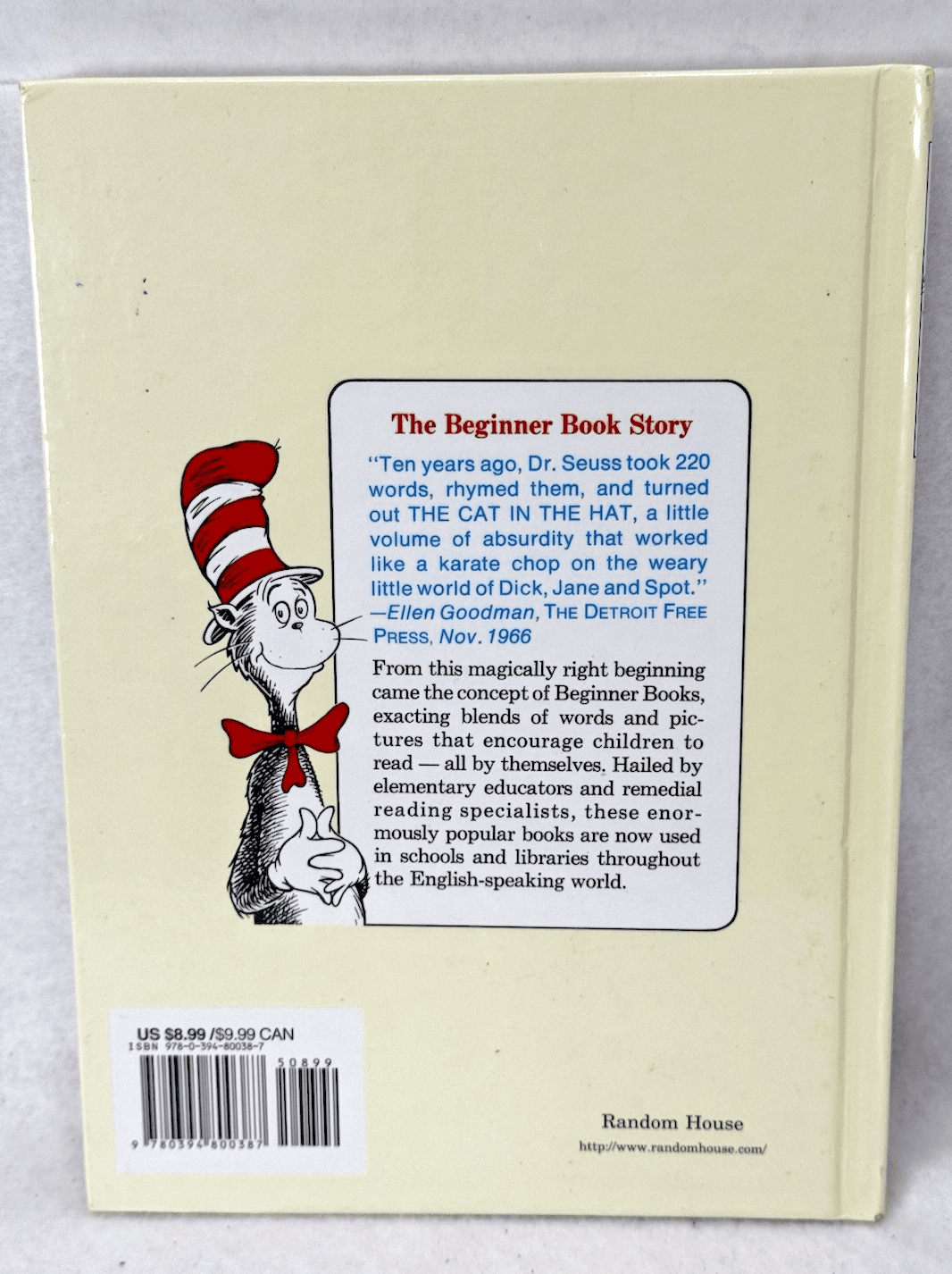 Fox In Socks by Dr. Seuss 1993 Glossy Hardback Book Beginner I Can Read It - Thumbnail 2